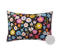 Housse Coussin Exterieur Impermeable Lin, Lot de 2 housse de coussin 30x50 cm, Housses de Coussin Coloré Coussins Décoratifs Marguerite Taie D'Oreiller pour Salon Patio Jardin Canapé Decoration -FS409