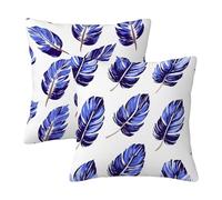 Housse Coussin Exterieur Impermeable Simple Housse de Coussin 50x50 Blanc Lot de 2, Taie d Oreiller Salon de Jardin Exterieur, Carré Taie Oreiller Impermeable Lin pour Decoration Maison Cadeau -2693