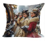 Housse Coussin Exterieur Lot de 2, 45x45cm, Jardin Housse de Coussin Lin Decoratif, Femmes EuropéEnnes, Coussins Decoratif Salon Canape, pour Bureau, Chaise, Salon, Chambre, Cadeaux Femmes ZY5X-586