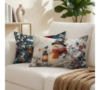 Housse Coussin Exterieur Rectangulaire 40x80 cm Lot de 2 Amour Coussin Exterieur Impermeable, Rouge Décoratif Canapé Taie Oreiller 40x80, Lin Taie d'oreiller pour Salon Chambre Decoration K-2678