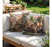 Housse Coussin Lot de 2 Velours Taie Oreiller 45x45 Fleur de Cerisier u-810 | Coussin Decoratif Chats Protege Oreiller Coussins Canapé Taie D'oreiller, Decoration Chambre, Decoration Automne
