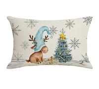 Housse Coussin Noel 50x30, Taie D Oreiller De Noel, Decoration Noel Interieur Maison, Deco Salon Chambre, Décoration Americaine Housse De Coussin Canape Chaise, Idee Cadeau Personnalisé Original (C)