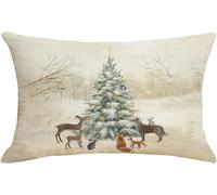 Housse Coussin Noel 50x30, Taie D Oreiller De Noel, Decoration Noel Interieur Maison, Deco Salon Chambre, Décoration Americaine Housse De Coussin Canape Chaise, Idee Cadeau Personnalisé Original (D)