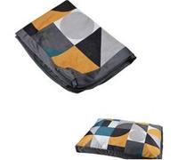 Housse coussin pour animaux rectangle à motifs geo pop - Bords en velours - Multicolore - L 80 x l 60 cm G