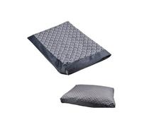 Housse coussin pour animaux rectangle à motifs new art - Bords en velours - Gris - L 80 x l 60 cm