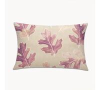 Housse Coussin Violet Taie Oreiller Feuille Housse de Coussin 40 x 60 cm Motif Impression Recto Verso avec Fermeture éclair Invisible, Décoratives Velours Protege Oreiller pour Lit Salon Canapé 2Y-280
