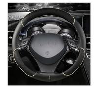 Housse Couverture Volant pour Toyota pour CHR C-HR Housse Volant Voiture Sport en Cuir Microfibre Accessoires Automobiles Caches Volant(Beige)