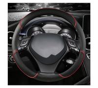 Housse Couverture Volant pour Toyota pour CHR C-HR Housse Volant Voiture Sport en Cuir Microfibre Accessoires Automobiles Caches Volant(Rouge)