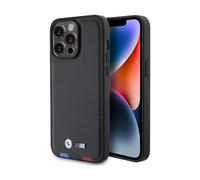 Housse cuir BMW Hot Stamp Tricolor Noir - iPhone 15 Pro Max