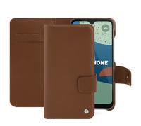 Housse cuir Fairphone 4 - - Marron - Cuir lisse