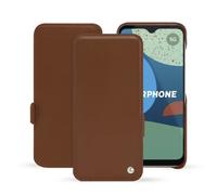 Housse cuir Fairphone 4 - - Marron - Cuir lisse
