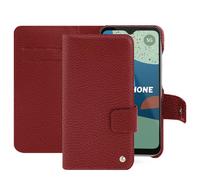 Housse cuir Fairphone 4 - - Rouge - Cuir grainé