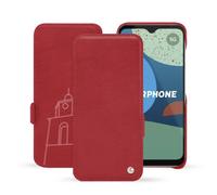 Housse cuir Fairphone 4 - - Rouge - Cuir lisse premium