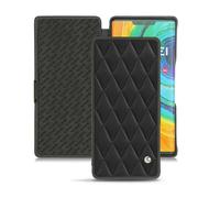 Housse cuir Huawei Mate 30 Pro - - Noir - Cuir lisse couture