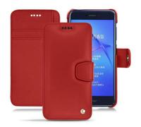 Housse cuir Huawei P8 Lite (2017) - - Rouge - Cuir lisse