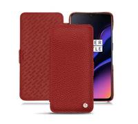 Housse cuir OnePlus 6T - - Rouge - Cuir grainé