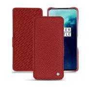 Housse cuir OnePlus 7T Pro - - Rouge - Cuir grainé