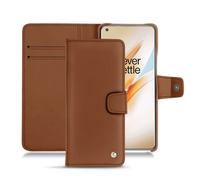 Housse cuir OnePlus 8 Pro - - Marron - Cuir lisse