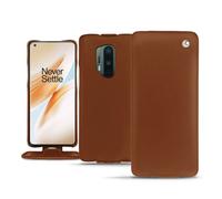 Housse cuir OnePlus 8 Pro - - Marron - Cuir lisse