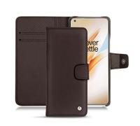Housse cuir OnePlus 8 Pro - - Marron envoûtant ( Pantone #4e3629 ) - Cuir saffiano