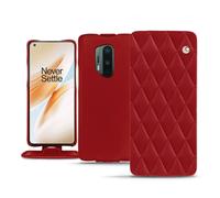 Housse cuir OnePlus 8 Pro - - Rouge - Cuir lisse couture