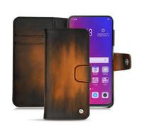 Housse cuir Oppo Find X - - Marron - Cuir patine