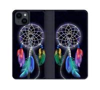Housse Cuir Portefeuille Pour Iphone 15 Plus (6,7) Zen Attrape Reve Multicolore