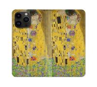 Housse Cuir Portefeuille Pour Iphone 15 Pro (6,1) Peinture Le Baiser