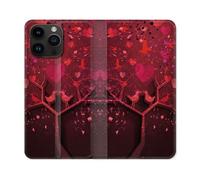 Housse Cuir Portefeuille Pour Iphone 15 Pro Plus (6,7) Amour Arbre