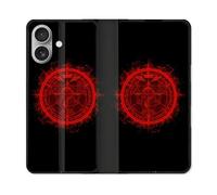 Housse Cuir Portefeuille Pour Iphone 16 Manga Fullmetal Alchemist Logo