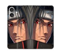 Housse Cuir Portefeuille Pour Iphone 16 Manga Naruto Itachi Visage