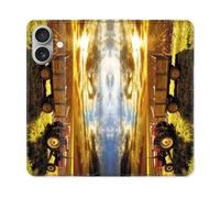 Housse Cuir Portefeuille Pour Iphone 16 Plus Agriculture Tracteur Color