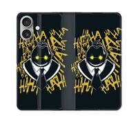 Housse Cuir Portefeuille Pour Iphone 16 Plus Manga Assassination Classroom Kuro Noir