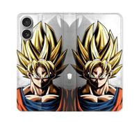 Housse Cuir Portefeuille Pour Iphone 16 Plus Manga Dragon Ball Sangoku Portrait