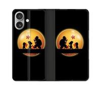 Housse Cuir Portefeuille Pour Iphone 16 Plus Manga Dragon Ball Vintage