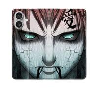 Housse Cuir Portefeuille Pour Iphone 16 Plus Manga Naruto Gaara