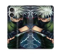 Housse Cuir Portefeuille Pour Iphone 16 Plus Manga Naruto Kakashi