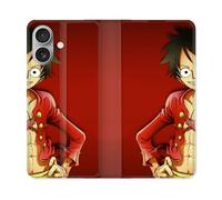 Housse Cuir Portefeuille Pour Iphone 16 Plus Manga One Piece Luffy