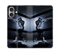 Housse Cuir Portefeuille Pour Iphone 16 Plus Sport Boxe Poing