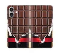 Housse Cuir Portefeuille Pour Iphone 16 Plus Texture Trompe Oeil Chocolat