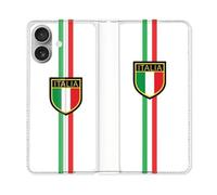 Housse Cuir Portefeuille Pour Iphone 16 Plus Voyage Italie 3 Blanc