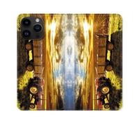 Housse Cuir Portefeuille Pour Iphone 16 Pro Agriculture Tracteur Color