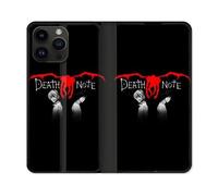Housse Cuir Portefeuille Pour Iphone 16 Pro Manga Death Note Noir