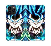 Housse Cuir Portefeuille Pour Iphone 16 Pro Manga Dragon Ball Gogeta Visage