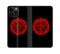 Housse Cuir Portefeuille Pour Iphone 16 Pro Manga Fullmetal Alchemist Logo