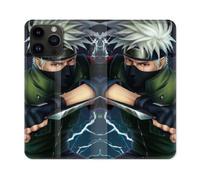 Housse Cuir Portefeuille Pour Iphone 16 Pro Manga Naruto Kakashi
