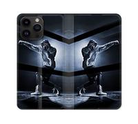 Housse Cuir Portefeuille Pour Iphone 16 Pro Plus Sport Boxe Poing