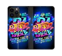 Housse Cuir Portefeuille Pour Iphone 16 Pro Plus Street Art Rap