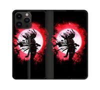 Housse Cuir Portefeuille Pour Iphone 16 Pro Plus Voyage Japon Samourai