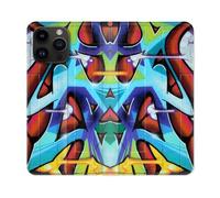 Housse Cuir Portefeuille Pour Iphone 16 Pro Street Art Graf Color
